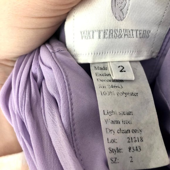 Watters & Watters Lavender/Lilac Long Dress size 2 - Picture 2 of 9